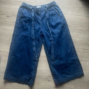 Elastic waist cropped jeans 10